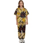 Colorful Seamless Floral Pattern Kids  T-Shirt and Pants Sports Set