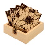 Colorful Seamless Floral Pattern Bamboo Coaster Set
