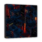 Architecture City Pixel Art Mini Canvas 8  x 8  (Stretched)