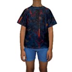 Architecture City Pixel Art Kids  Short Sleeve Swimwear