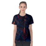 Architecture City Pixel Art Women s Cotton T-Shirt