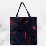 Architecture City Pixel Art Grocery Tote Bag