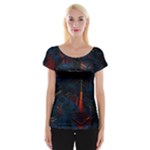 Architecture City Pixel Art Cap Sleeve Top