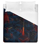 Architecture City Pixel Art Duvet Cover (Queen Size)