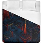 Architecture City Pixel Art Duvet Cover (King Size)