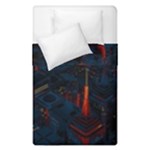 Architecture City Pixel Art Duvet Cover Double Side (Single Size)