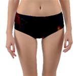 Architecture City Pixel Art Reversible Mid-Waist Bikini Bottoms
