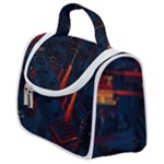 Architecture City Pixel Art Satchel Handbag