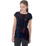 Architecture City Pixel Art Cap Sleeve High Low Top