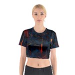 Architecture City Pixel Art Cotton Crop Top