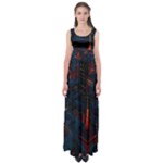 Architecture City Pixel Art Empire Waist Maxi Dress