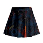Architecture City Pixel Art Mini Flare Skirt
