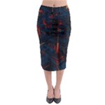 Architecture City Pixel Art Midi Pencil Skirt