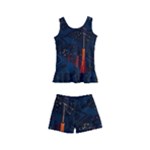 Architecture City Pixel Art Kids  Boyleg Swimsuit
