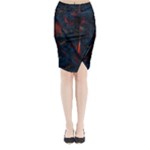 Architecture City Pixel Art Midi Wrap Pencil Skirt