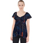 Architecture City Pixel Art Lace Front Dolly Top