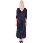 Architecture City Pixel Art Quarter Sleeve Wrap Maxi Dress