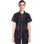 Architecture City Pixel Art Women s Short Sleeve Shirt