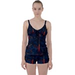 Architecture City Pixel Art Tie Front Two Piece Tankini