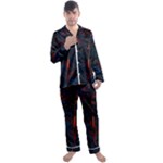 Architecture City Pixel Art Men s Long Sleeve Satin Pajamas Set