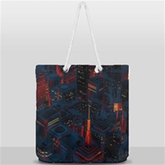 Full Print Rope Handle Tote (Large) 