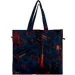 Architecture City Pixel Art Canvas Travel Bag