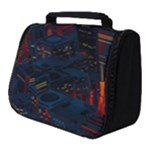 Architecture City Pixel Art Full Print Travel Pouch (Small)