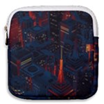 Architecture City Pixel Art Mini Square Pouch