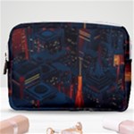 Architecture City Pixel Art Make Up Pouch (Medium)