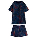 Architecture City Pixel Art Kids  Swim T-Shirt and Shorts Set