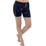 Architecture City Pixel Art Lightweight Velour Yoga Shorts
