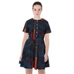 Architecture City Pixel Art Sailor Dress
