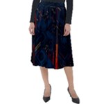 Architecture City Pixel Art Classic Velour Midi Skirt 