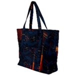 Architecture City Pixel Art Zip Up Canvas Bag