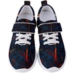 Architecture City Pixel Art Women s Velcro Strap Shoes