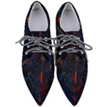 Architecture City Pixel Art Pointed Oxford Shoes