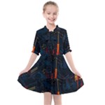 Architecture City Pixel Art Kids  All Frills Chiffon Dress