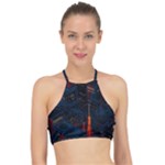 Architecture City Pixel Art Halter Bikini Top