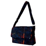 Architecture City Pixel Art Full Print Messenger Bag (M)