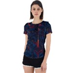 Architecture City Pixel Art Back Cut Out Sport T-Shirt