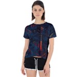 Architecture City Pixel Art Open Back Sport T-Shirt