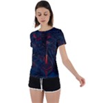 Architecture City Pixel Art Back Circle Cutout Sports T-Shirt