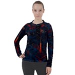 Architecture City Pixel Art Women s Pique Long Sleeve T-Shirt