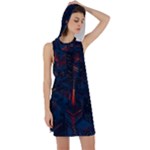 Architecture City Pixel Art Racer Back Hoodie Dress