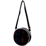 Architecture City Pixel Art Crossbody Circle Bag