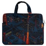 Architecture City Pixel Art MacBook Pro 13  Double Pocket Laptop Bag