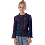 Architecture City Pixel Art Kids  Frill Detail T-Shirt