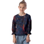 Architecture City Pixel Art Kids  Cuff Sleeve Top