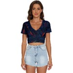 Architecture City Pixel Art V-Neck Crop Top