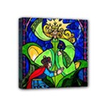 Beauty And The Beast Stained Glass Rose Mini Canvas 4  x 4  (Stretched)